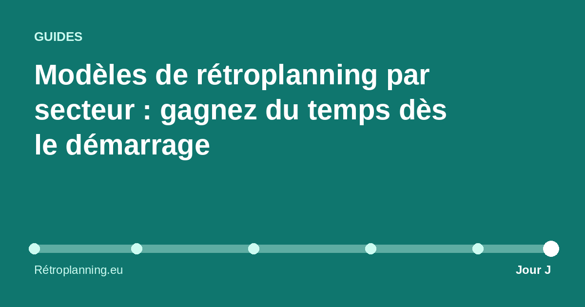Illustration : Modèles de rétroplanning par secteur : gagnez du temps dès le démarrage