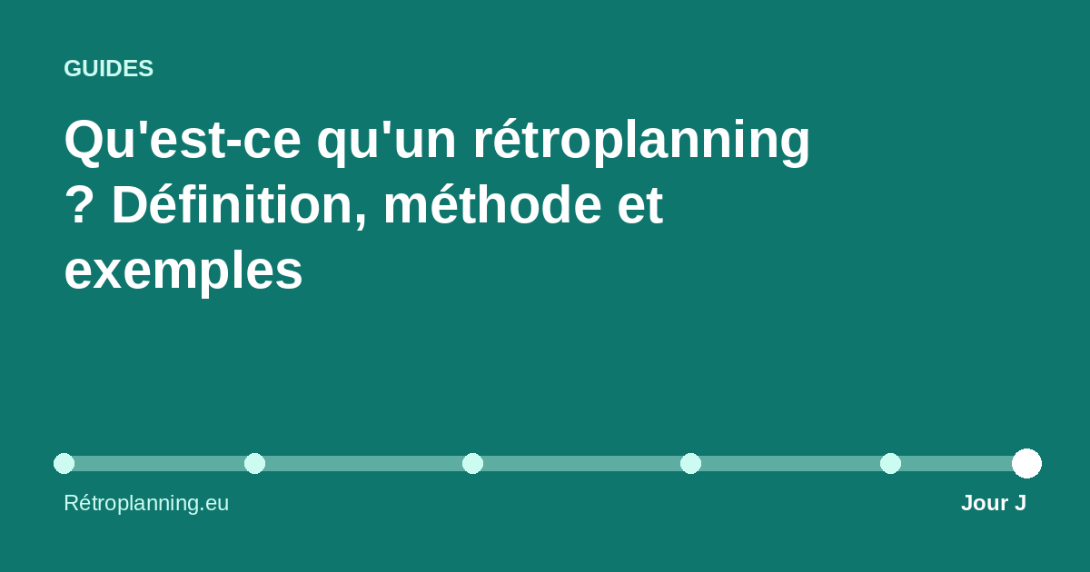 Illustration de la méthode rétroplanning avec une timeline inversée partant de la date finale