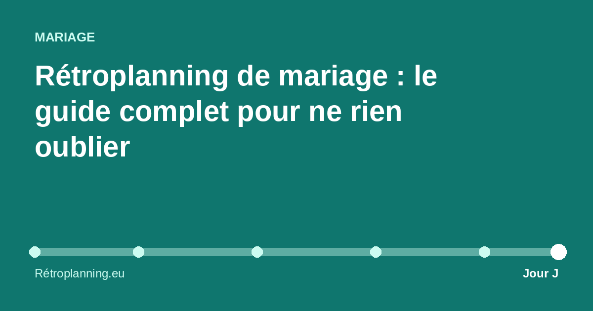 Rétroplanning de mariage détaillé avec calendrier et couple souriant